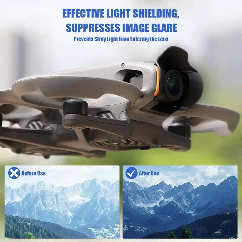 AVATA 2 드론 액세서리 용 VOLODYMYR 렌즈 후드 AVATA 2 Drone 용 눈부심 방지 렌즈 커버 카메라 가드 짐벌 보호대