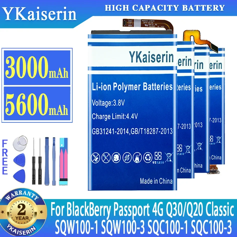 Batteria Ykaiserin Per Blackberry Passport 4G Q30 Sqw100-1 Sqw100-3 Q20 Batteria Sqc100-1 Sqc100-3 + Strumenti Gratuiti
