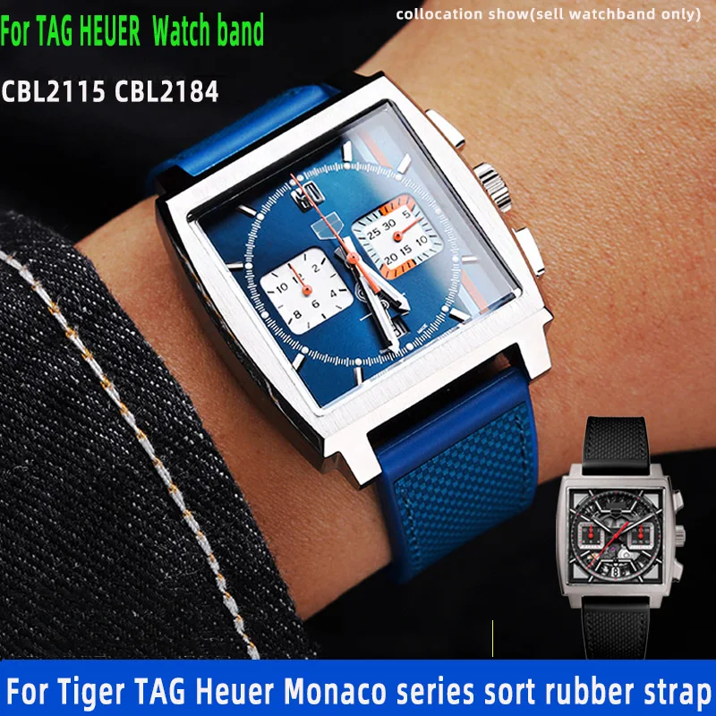 Cinturino In Gomma Siliconica 22Mm Per Cinturino Tag Heuer Monaco Speed Series Cbl2184 Cbl2183 Cinturino Sportivo Impermeabile