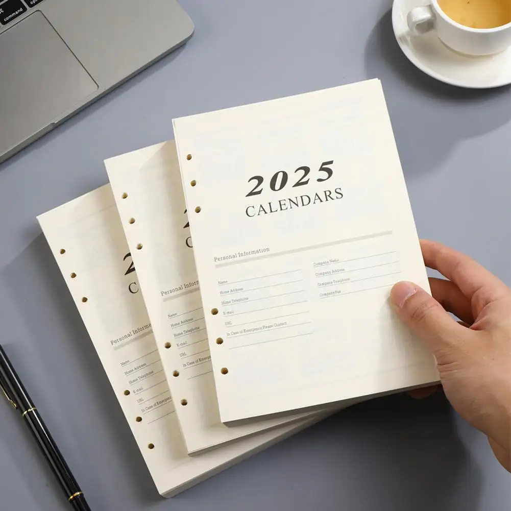 A5 Loose Leaf Notebook Refill Spiral Binder Inner Page Weekly Monthly To Do Line Inside Paper Planner Paper Refill Sheets