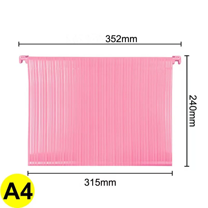 10pcs A4 Expanding Hanging File Folders PP Waterproof Suspension File Folder For Document Organizer Extra Capacity Office School