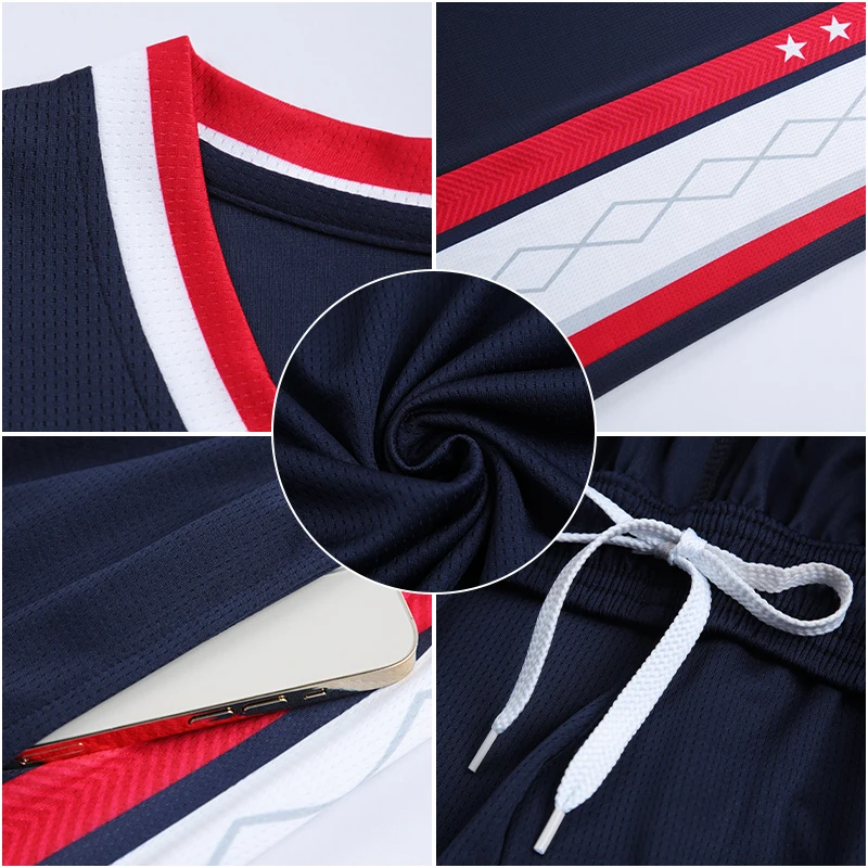 Kids Basketball Uniforms Custom 100% Polyester Mesh Throwback Breathable Basketball Jersey Boys Quick Dry Basketball Shirts 2302 5