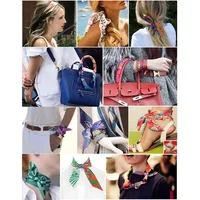 30 Colors Women Narrow Long Scarf 100x4cm Solid Color Chiffon Red Tie Black Bag Ribbon Headband Choker Streamer Lady Accessories 5