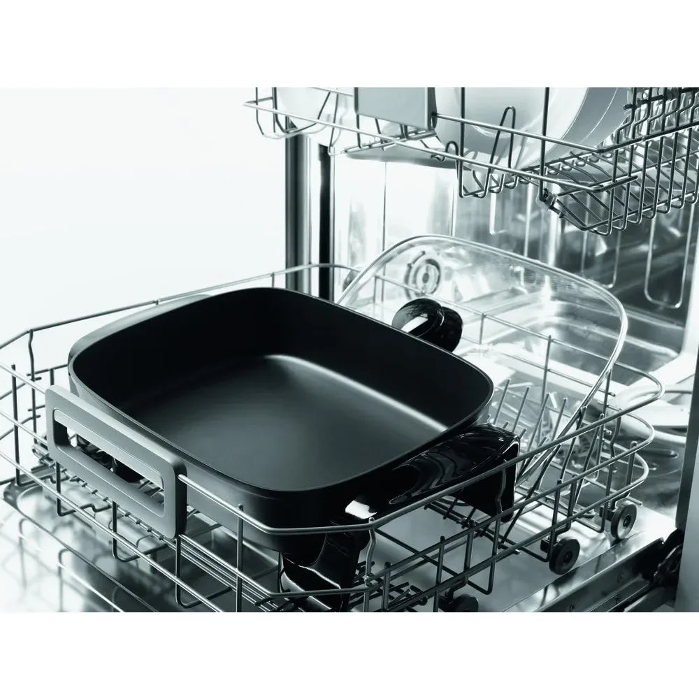 De'Longhi Electric Skillet with Tempered Glass Lid,16"X12",Black,Easy-to-clean,dishwasher-safe lid,non-stick skillet base 3