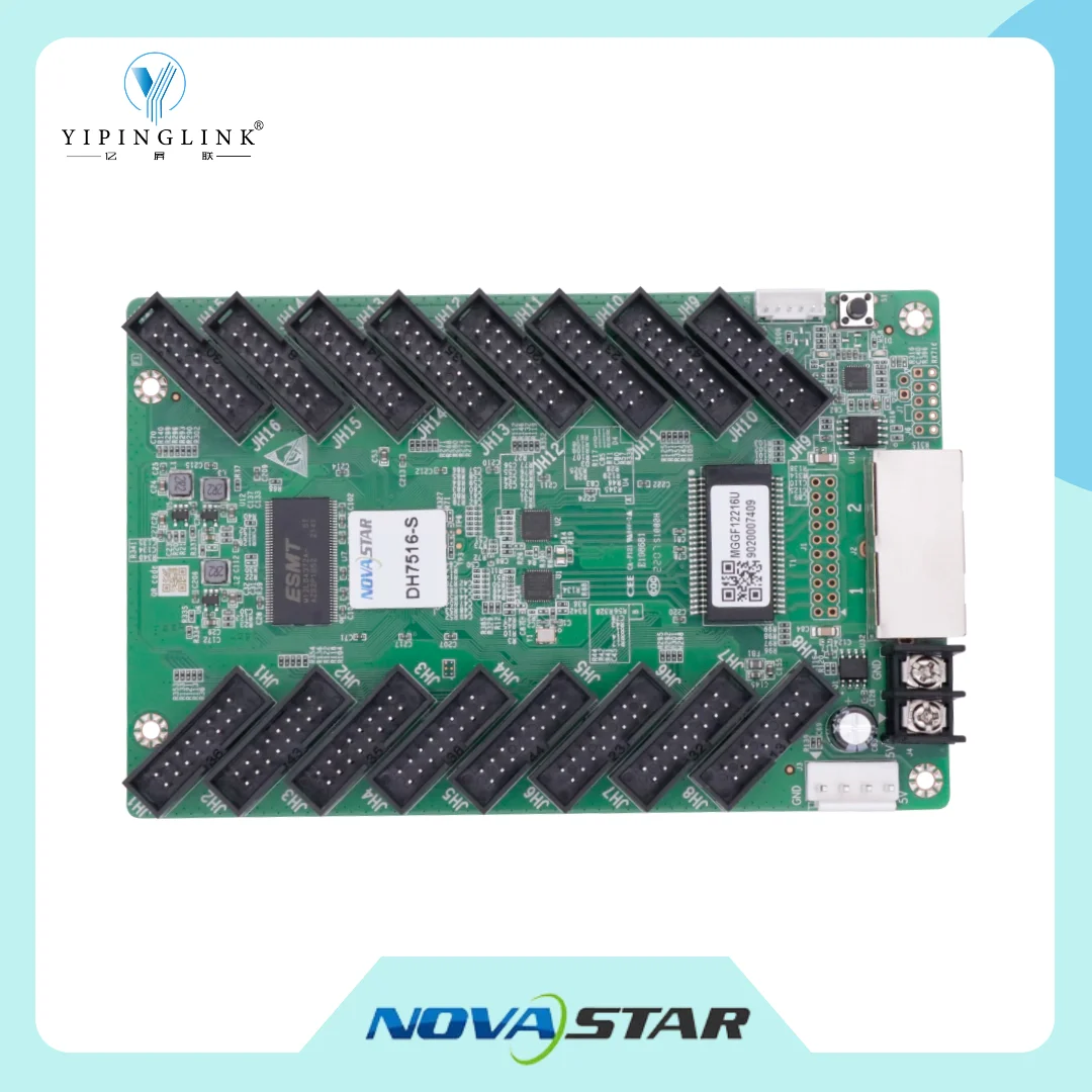NovaStar DH7516-S LED 수신 카드 16 HUB75E 512×512@60Hz 밝기 보정 LED 디스플레이 화면용 3D 이음매 보정
