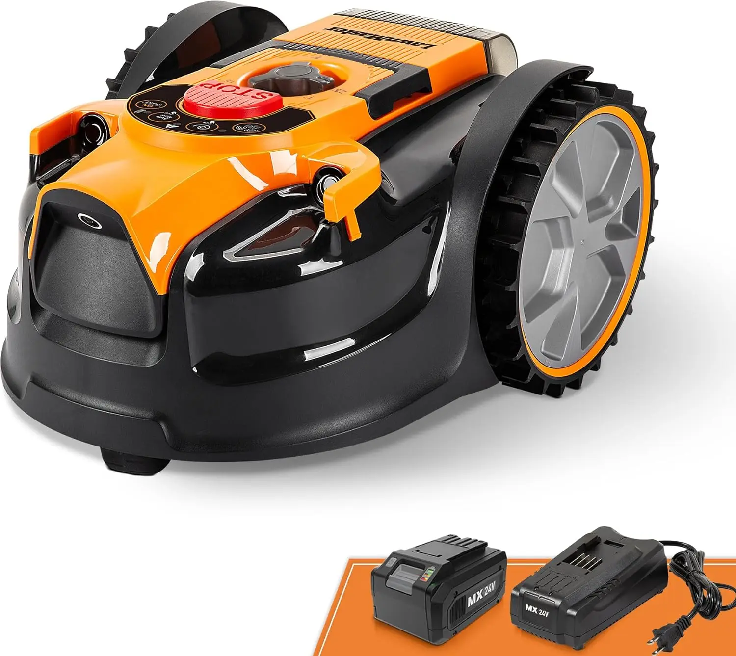 OcuMow&trade; Robot Lawn Mower Perimeter Wire Free Robotic for Small Yards up to 1000 Square feet Optical Navigation Automatic Obstacl