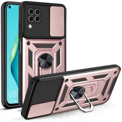 Durable Armor Phone Case with Holder - Shockproof Protective Cover for Honor 400 Pro 5G (RoseGold)