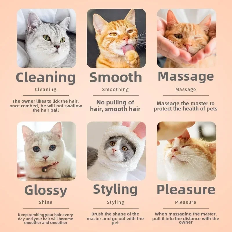 Pet Hair Removal Comb - Non-slip Beauty Brush