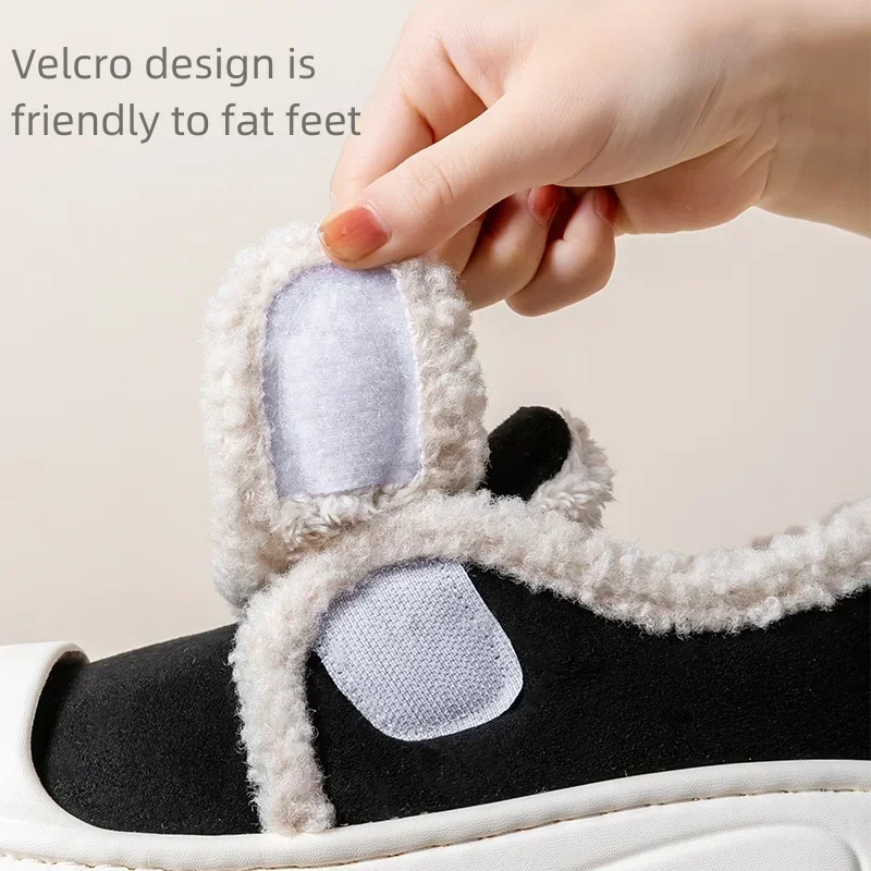 Women Anti-slip Winter Cotton Shoes Ladies Casual Thick Sole Warm Slippers Female Outdoor Fashion Thick Sole Flat Footwear - Image 6
