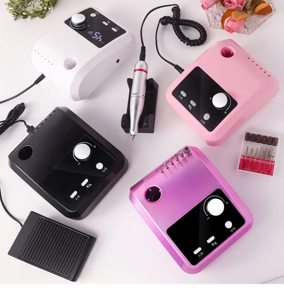 45000RPM Nail Polisher Machine Professional Electric Nail Grinder Nail Polish Remover Foot Grinding Equipment Nail Art Wholesale 6