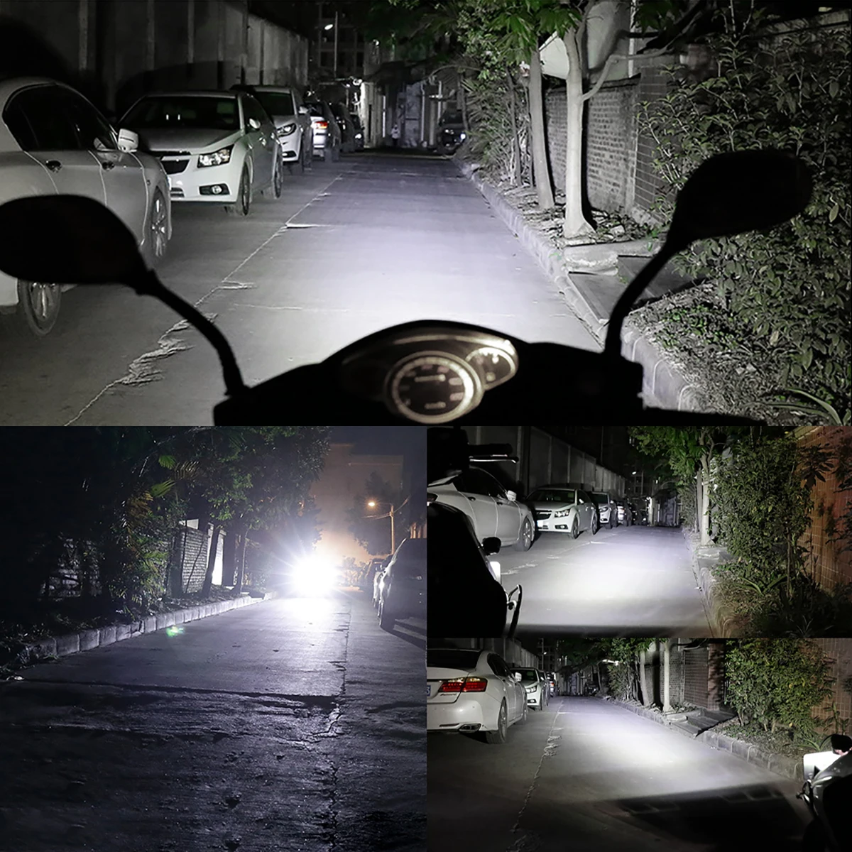 รูปสินค้า ไฟหน้า LED 6 ดวง สปอตไลท์กันน้ำ สำหรับรถจักรยานยนต์
