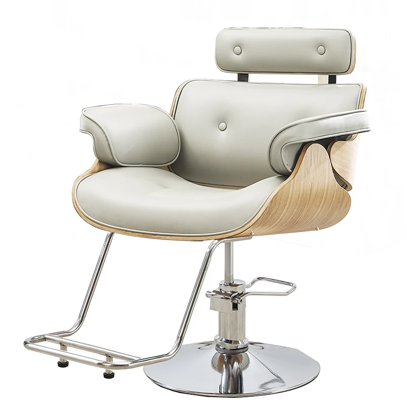 Portable Leather Barber Chairs Luxury Swivel Professional Barber Chairs Portable Taburetes Con Ruedas Hairdressing Furniture