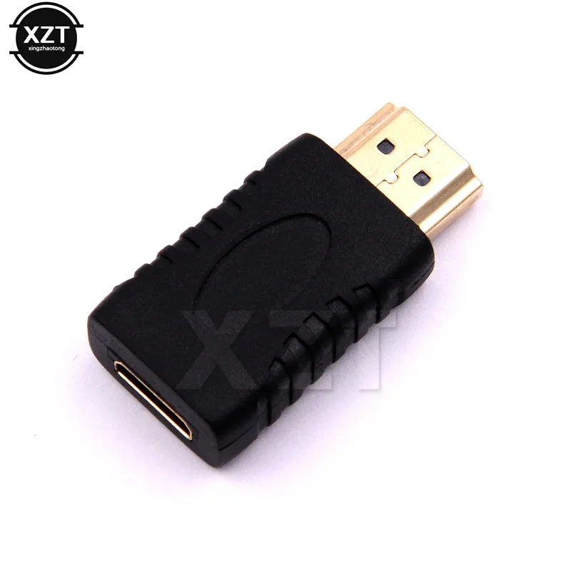 Gold Plated to Mini HDMI-compatible Adapter Male to Female Converter for HDTV Full 1080p HDTV Camcorder audio video converter adapter hdmi to av adapter