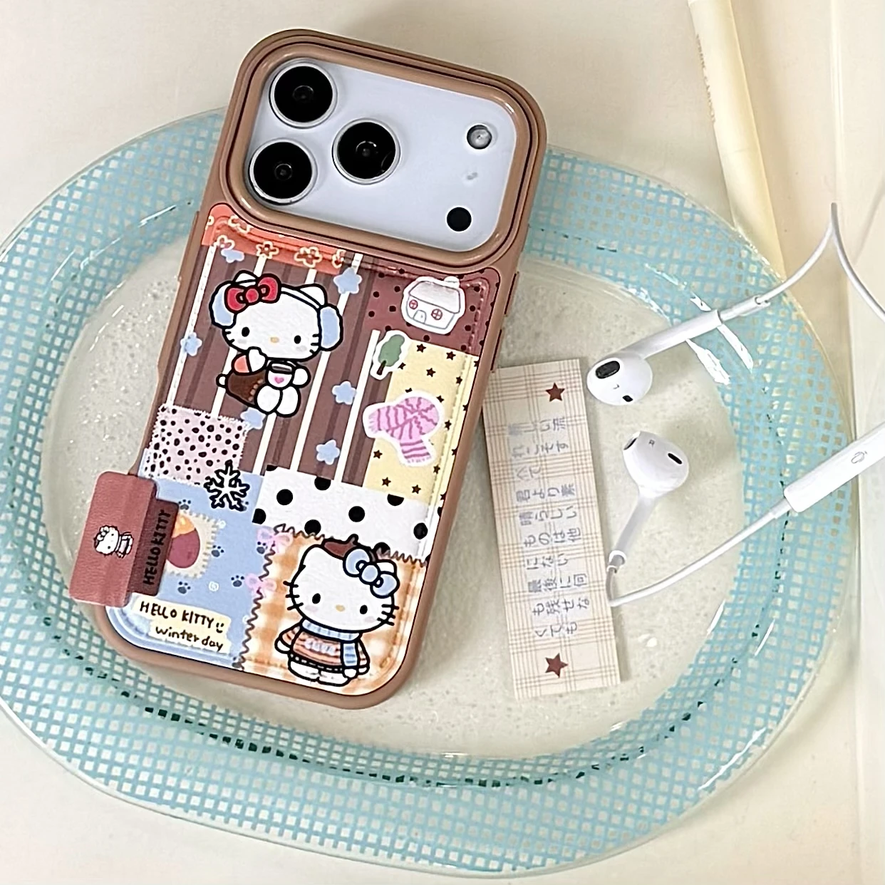 لطيف الكرتون INS سانريو مرحبا كيتي براون جراب هاتف...