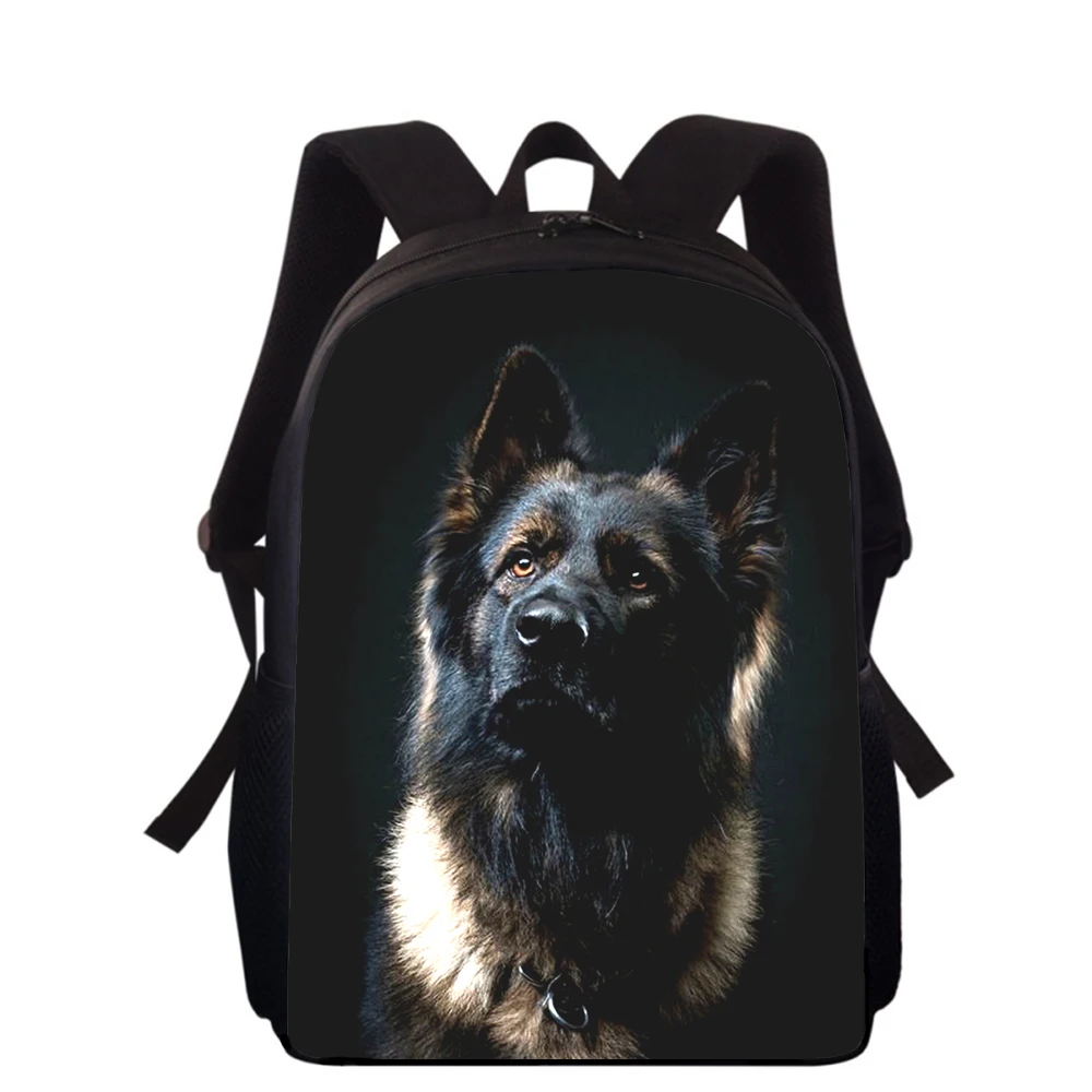 German Shepherd Dog 15” 3D Print Kids Backpack Primary School Bags for Boys Girls Back Pack Students School Book Bags