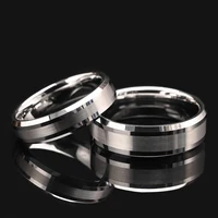 8MM/6MM silver tungsten ring anillos bague homme pareja de compromiso fashion jewelry Men's wedding bands couple engagement ring - Image 3