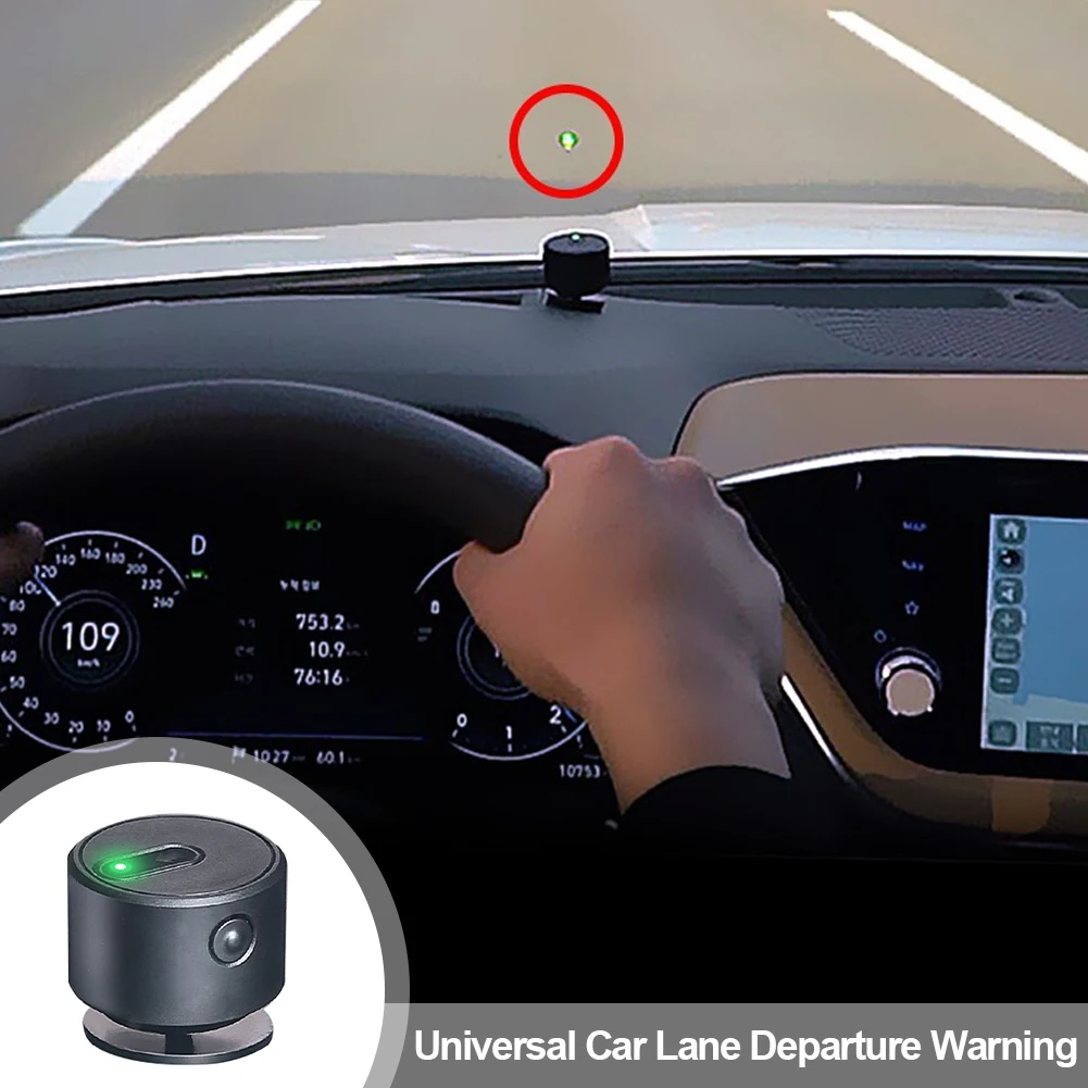 Car Lane Departure Warning Assist System LED Projection Light Anti