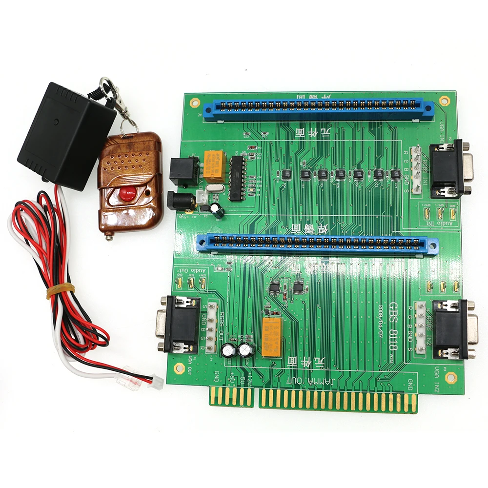 아케이드 2 In 1 Jamma 비디오 게임 보드 스위처 Cga Vga 오디오 다중 게임 Pcb Neo Geo Mvs 용 원격 제어  스위치 변환 - AliExpress