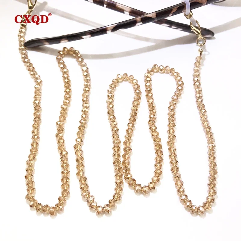Women&rsquo;s Reading Glasses Chain Beaded Eyeglass Strap Rope 4mm Color Plating Casual Sunglasses Cords Fashion Necklace Gift