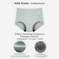 Lot de 5 sous-vêtements taille haute en coton pour femme – Contrôle du ventre et rehausseur de fesses, graphène antibactérien, confort respirant, sans monter 5