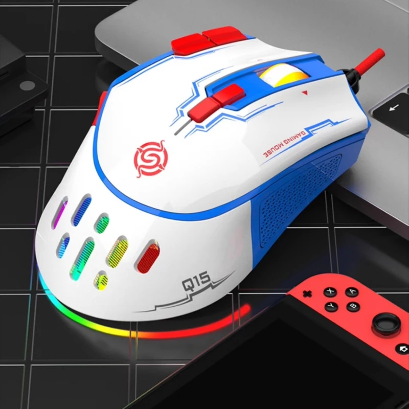

Проводная мышь K-Snake Q15 Mecha, игровая мышь в виде сот с полым дыханием RGB