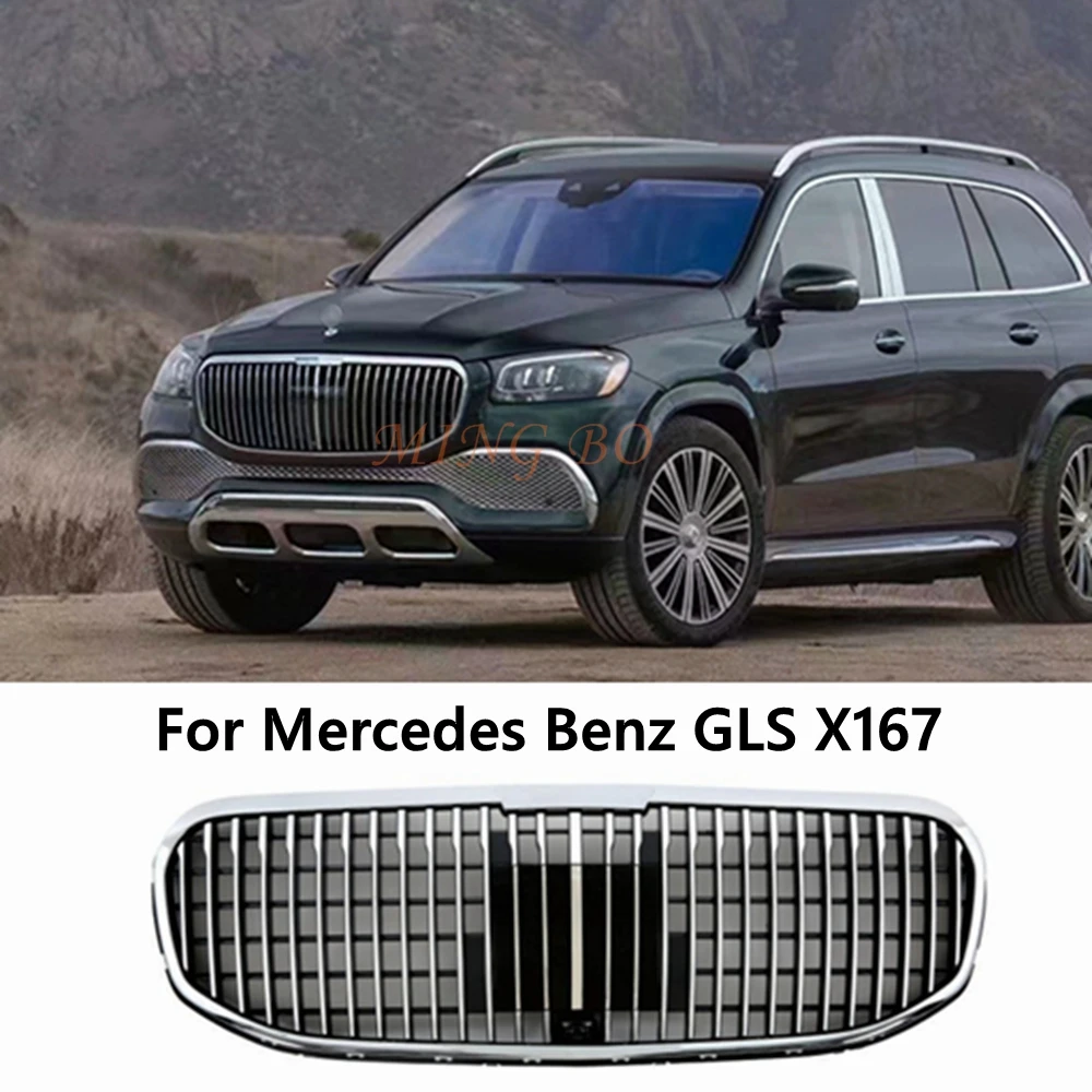 

For Mercedes Benz GLS-Class X167 GLS580 GLS400 GLS450 2020 New GT Style Front Bumper Racing Grille