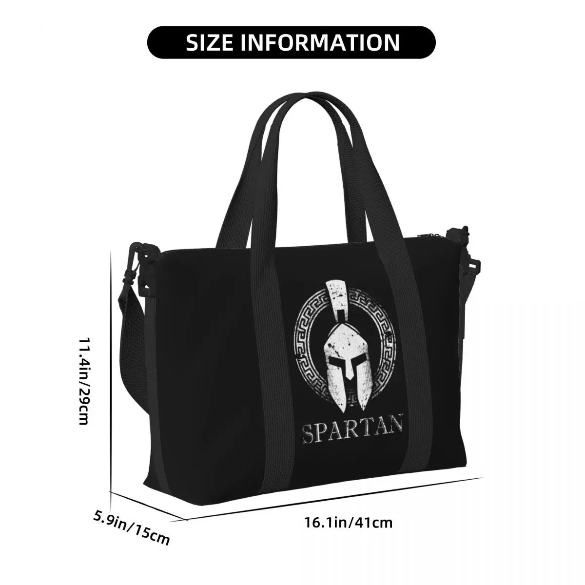 Spartan Molon Labe Sparta Beach Tote Bag Women Big Compartment Beach Gym Travel Bags