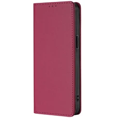 Leather Flip Phone Case - Stylish and Protective Cover for Xiaomi Poco M6 5G (Red)