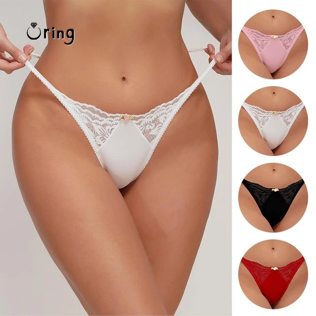 UNDERWEAR G-STRING THONG Letter Ultra Thin Underpants Low Rise