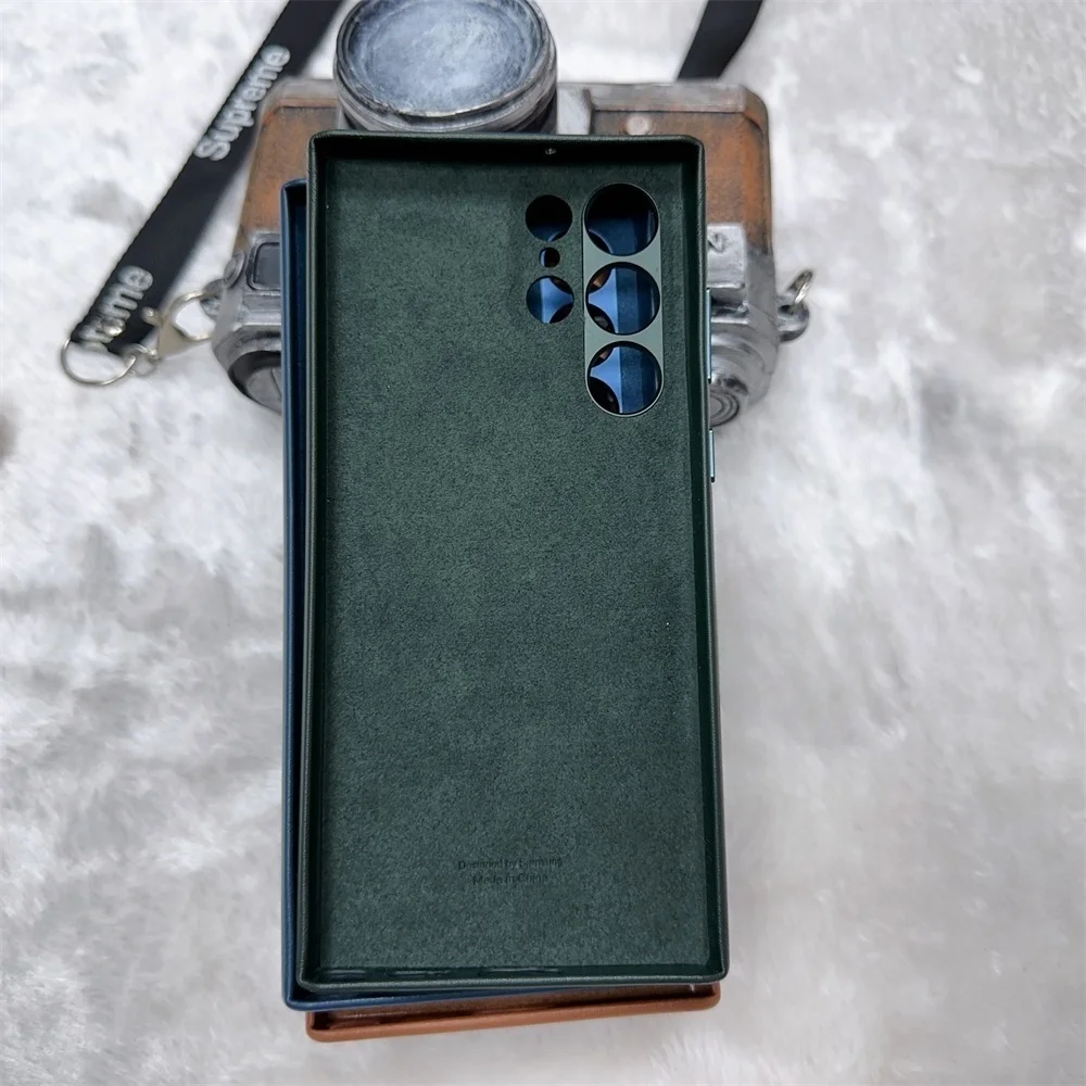 Original Vegan Leather Phone Case with All-Inclusive Lens Protection and Gift Box