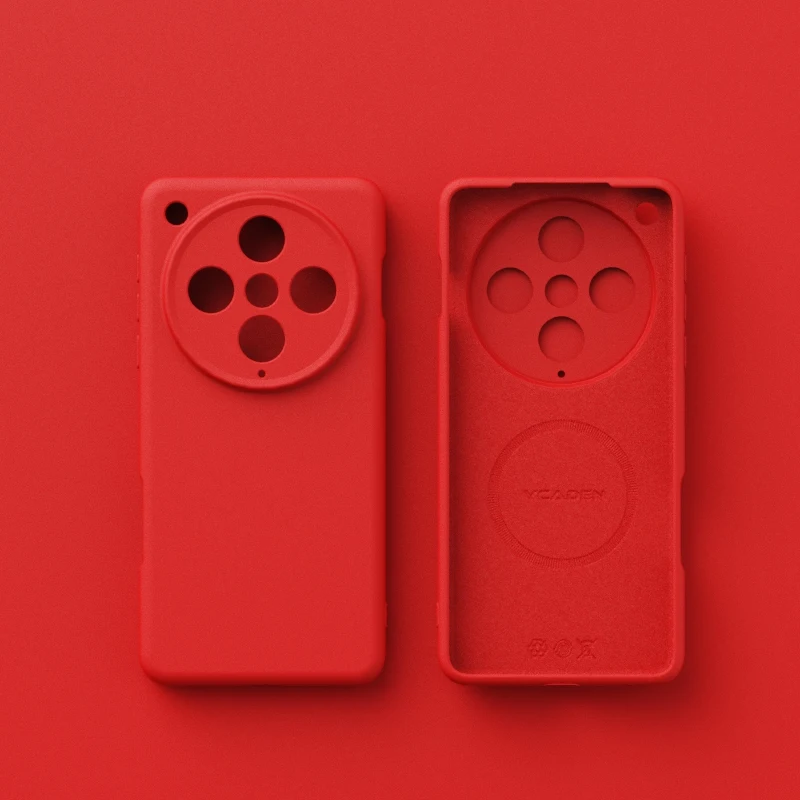 Magnetic Matte Soft Silicone Case with Velvet Finish and Camera Protection