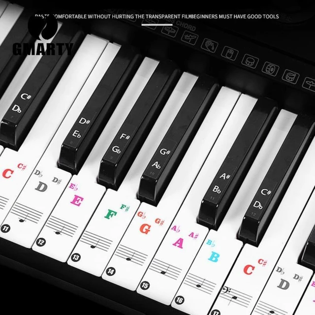 Piano Clavier Note Musique Autocollants Stickers Solfège