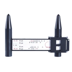 Universal Wheel Rim Bolt Pattern Gauge Ruler - 8-Hole PCD Measurement Tool (Black)