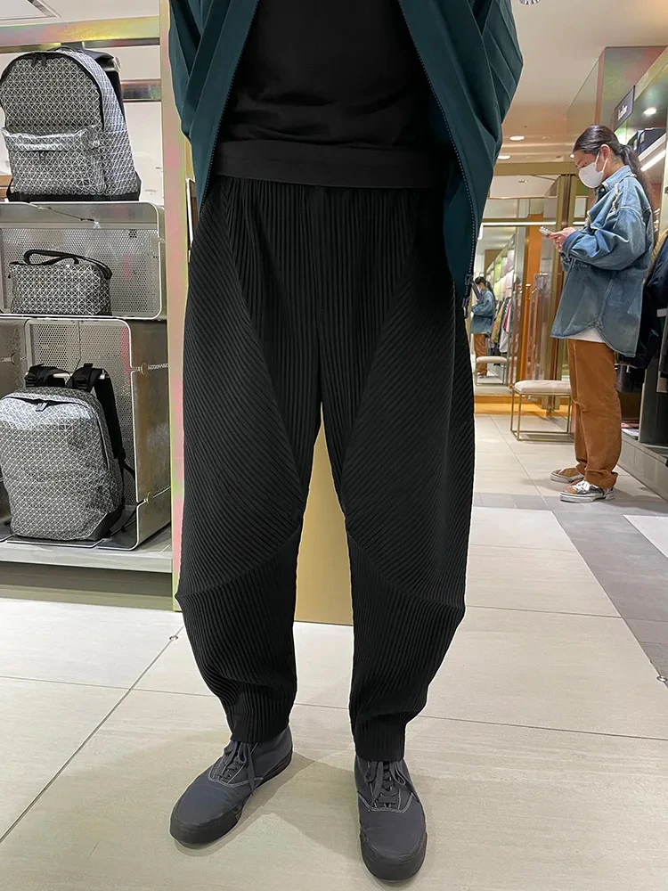Miyake Pleated Homme Please Men's Pant New Pleated Casual Straight Long Pencil Pants 6