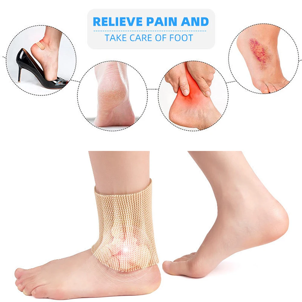 Ankle Gel Sleeves Skating Hockeys Roller Ankle Gel Sleeve Socks Sports Ankle Protection Nursing Heel Crack Socks