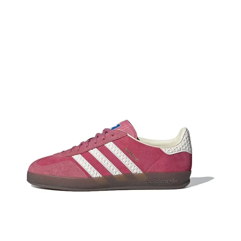 Adidas Origins GAZELLE INDOOR unisex rosa versátil casual corte bajo zapatos de tabla de moda IF1809