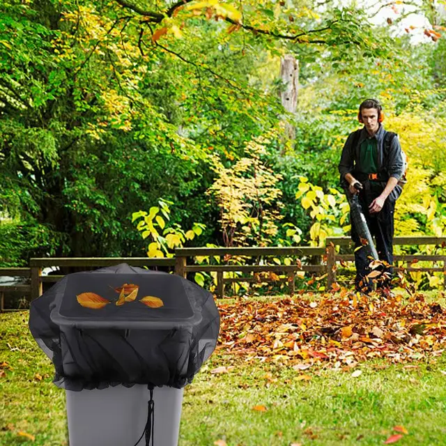 Eső Hordó Burkolat Kiváló Minőségű Hálófedél Feneke Húzózsinórral Védő Hálóval Történő Kültéri Betakarító Szerszám Fenekű Fedele - Image 4