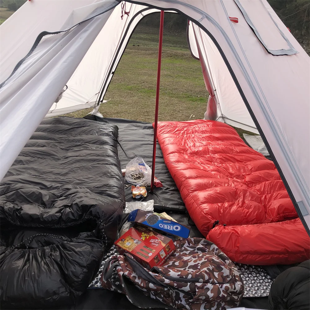 Ultraleve pirâmide de inverno tenda com neve