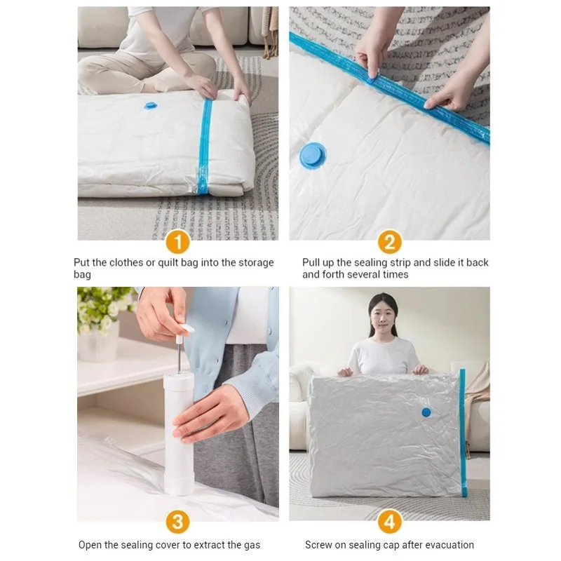 storage bag clothes storage bag clothes storage organizer vacuum storage bags 1/3/5pcs Vacuum Storage Bags Seal Bag with Valve Vacuum Space Saving Clothes Organizer Wardrobe Pillow Bedding Blanket Storage