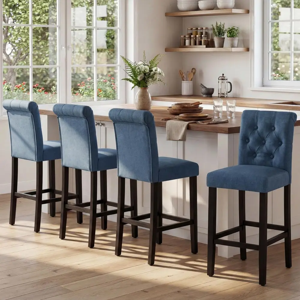 Upholstered Counter Stools Set 1