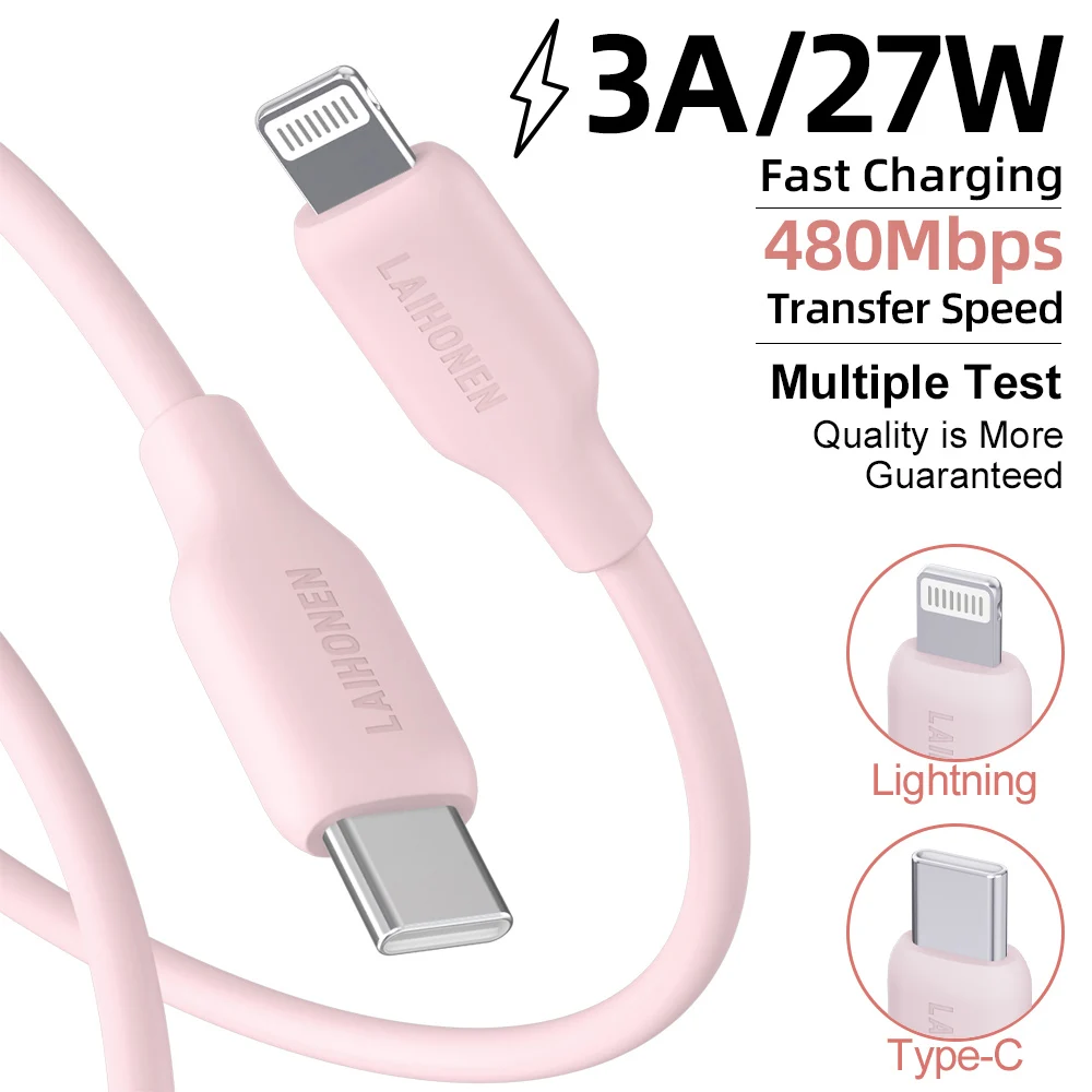 Silicone Durable USB C to Lightning Fast Charging Cable
