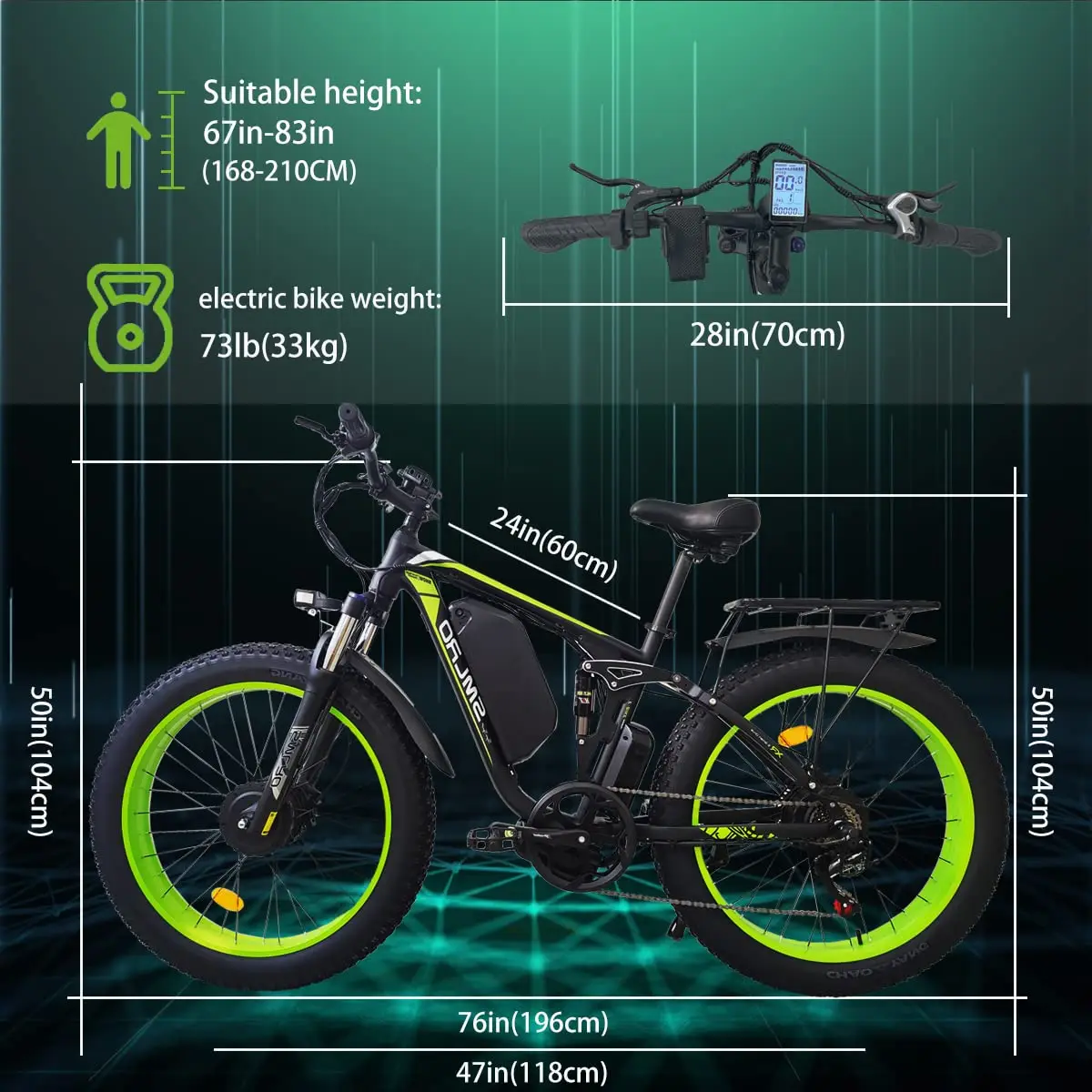 2000W Dual Motor Electric Mountain Bicycle 48V 22.4AH Full Suspension City Road Ebike 26" Fat Tire E Bike V3 MTB Velo