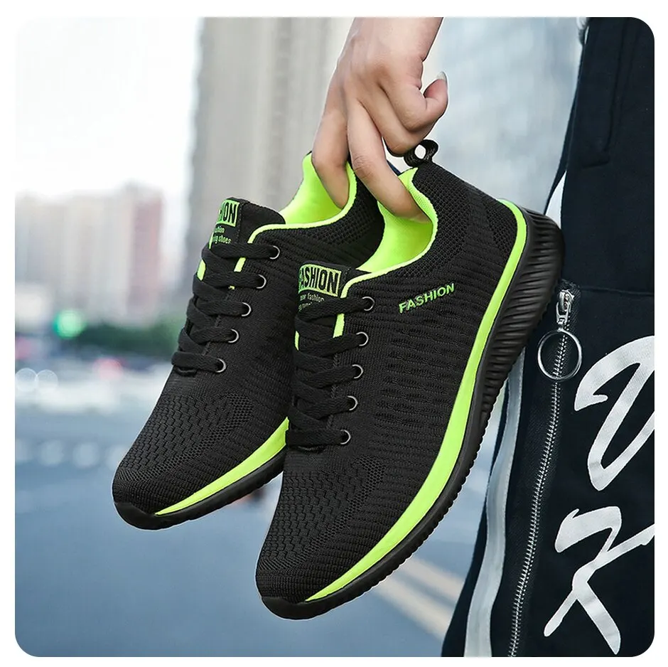 Men Running Walking Knit Shoes Women Fashion Casual Sneakers Breathable Sport Athletic Gym Lightweight