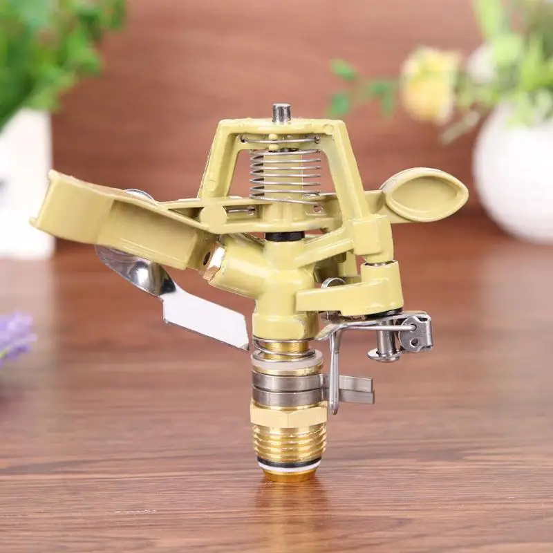 1/2 Inch Copper Rotate Water Sprinkler Spray Nozzle Connector Rocker Arm Garden Irrigation Watering System Garden Tools garden sprinkler irrigation sprinklers garden irrigation nozzle drip irrigation sprinklers garden sprayer nozzles