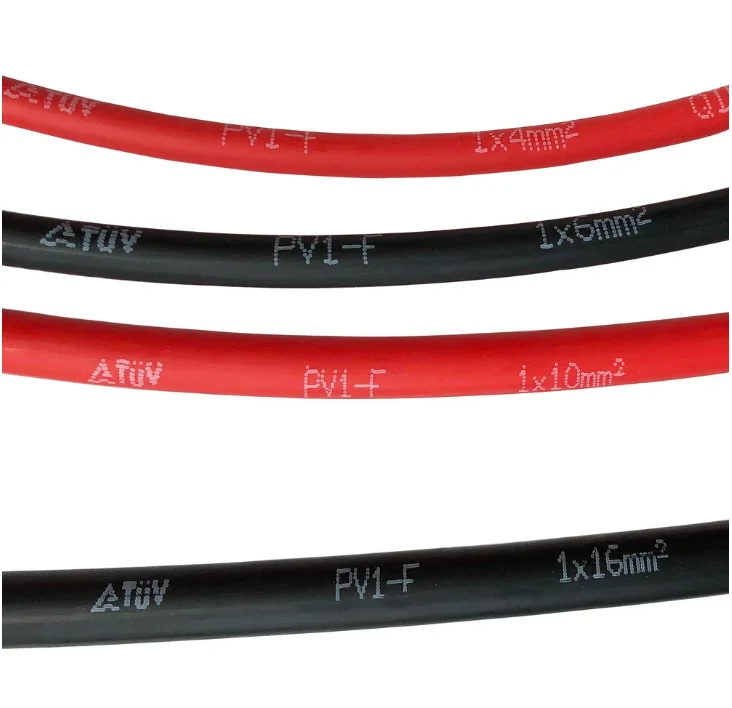 PVC Insulated Electrical Solar Connector Cables PV Cable 8AWG 10AWG 12AWG 14AWG 2.5mm2 4mm2 6mm2