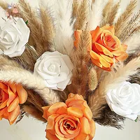 71Pcs Artificial Flower Arrangement Mix Real Rose Dried Pampas Grass