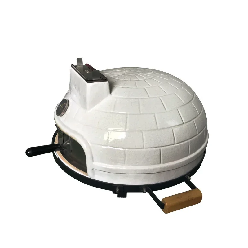 Ceramic pizza oven 21-inch white barbecue pizza American oven, commercial outdoor camping specialty pizza oven 2