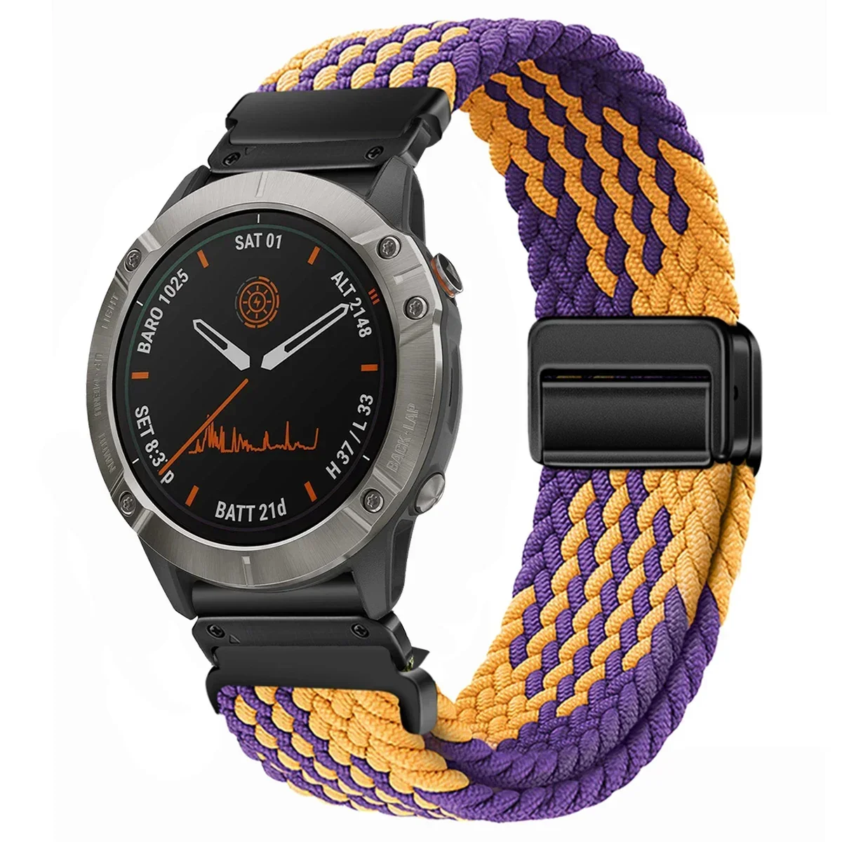 Enhanced Nylon QuickFit Smartwatch Strap - Universal 22/26mm Wristband