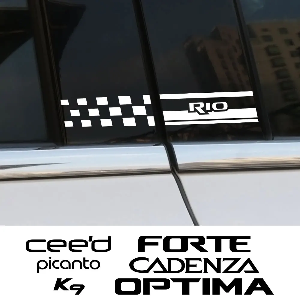 Adesivi Per Montanti Per Finestrini Auto B Per Kia Rio Picanto Ceed Optima Forte Cadenza Auto Column Racing Sport Cover Tuning Accessori
