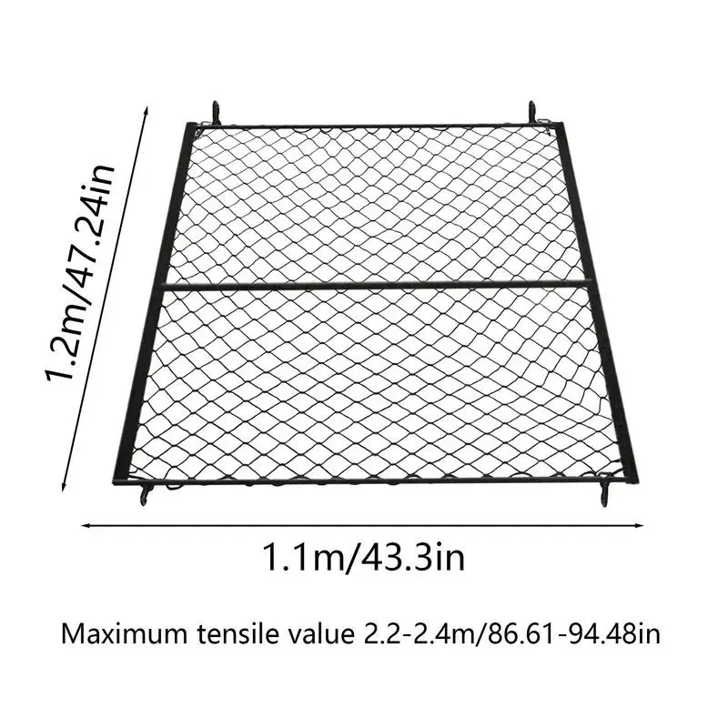 Filet De Chargement Très élastique, Simple Organiseur En Maille Pour Lit De Camion, Adapté Pour Les Charges Légères Quotidiennes De Camions, 1,2 X 1,2 M, Extensible Jusqu'à 2,1 X 2,1 M
